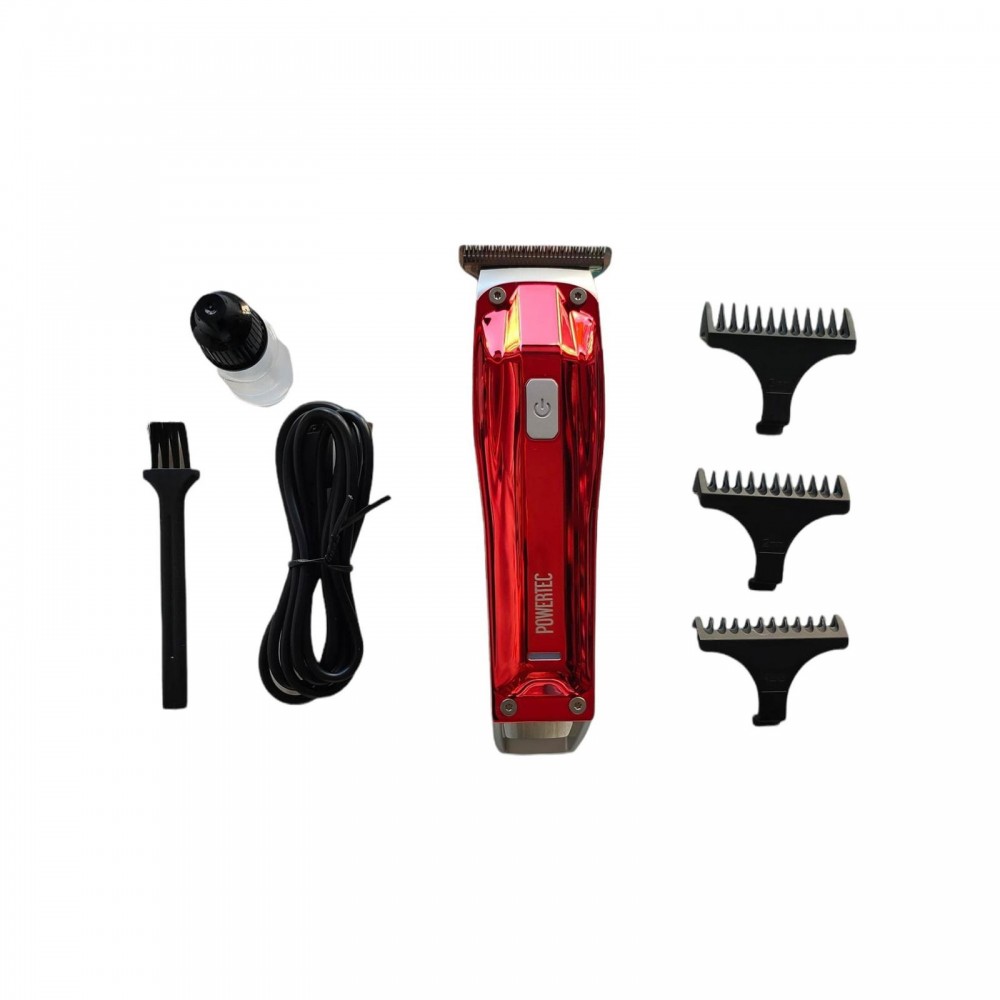 Powertec TR-1515 Kırmızı Profesyonel Tıraş Makinesi