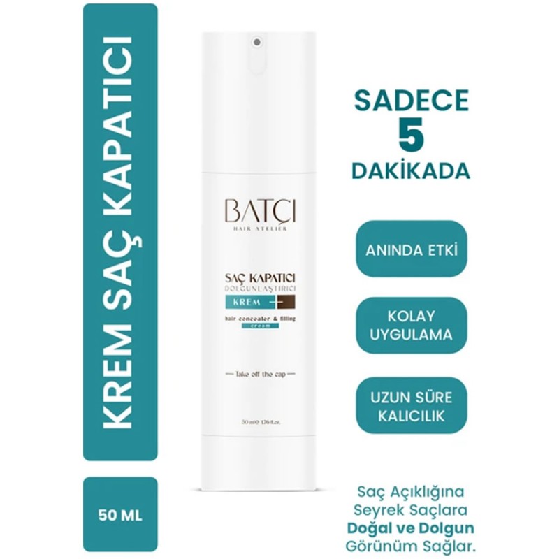 Batçı Hair Ateliler Saç Kapatıcı Dolgunlaştırıcı Sıvı Krem 50 ml