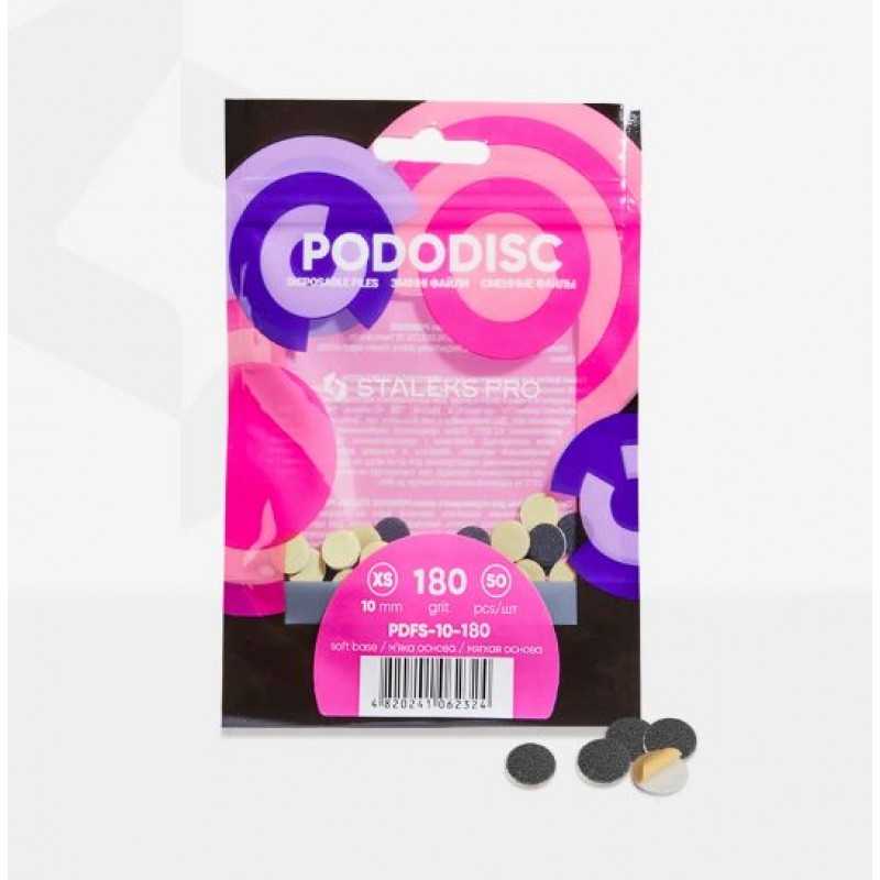 STALEKS PRO PODODISC Tek Kullanımlık İnce Disk Törpü Yedeği (L Boy 25 mm, 180 Grit, 50 Adet)