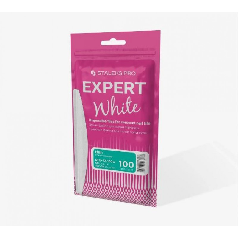 STALEKS PRO EXPERT White Yarım Ay Törpü İçin İnce Tek Kullanımlık Beyaz Yedek